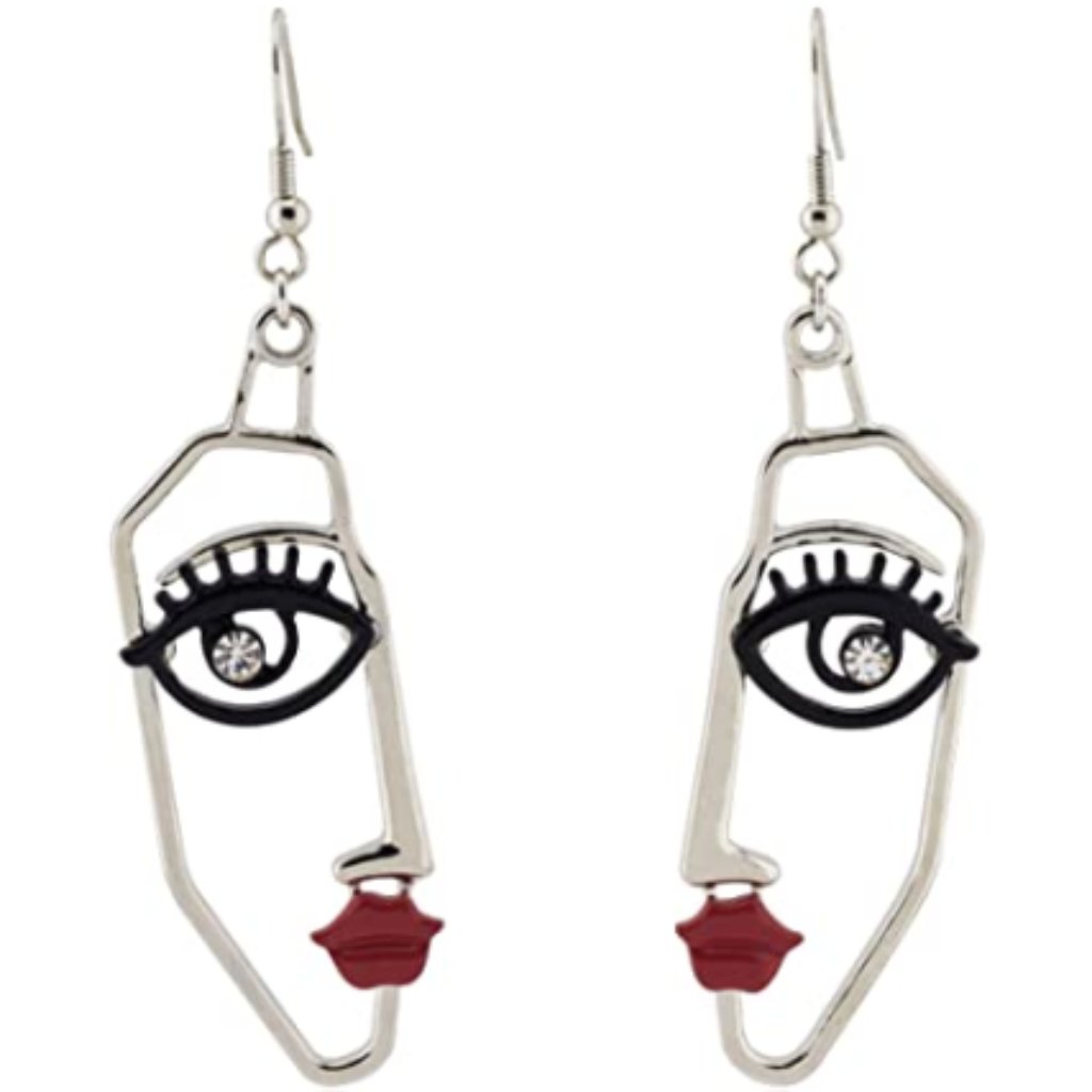 Human Face Dangle Drop Statement
